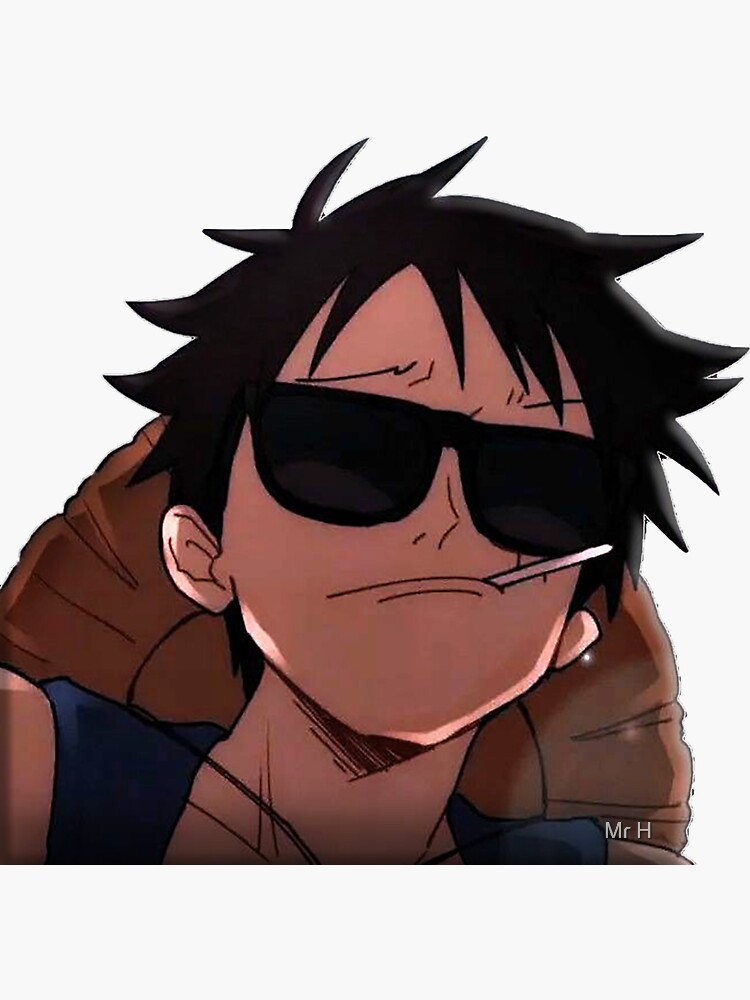 bad ass Luffy Sticker for Sale by Mr H