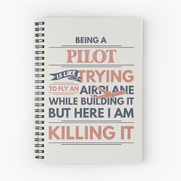 Item preview, Being A Pilot Is Like Trying To Fly An Airplane While Building It But Here I Am Killing It Pilot Quotes Pilot Funny Gift idea Funny Pilot Design designed and sold by Mmmm3344.