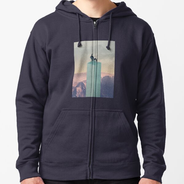 Collage Art Zipped Hoodie