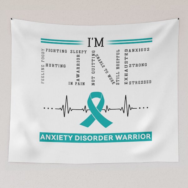 Item preview, I'm Fine Anxiety Disorder Warrior Support Anxiety Disorder Awareness Gifts designed and sold by rechardtee.