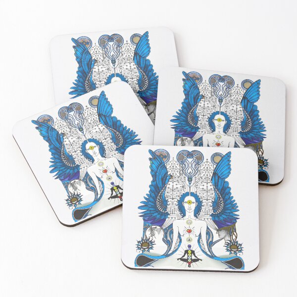 Item preview, Blue Meditating Angel in Art Nouveau designed and sold by sAInne22.