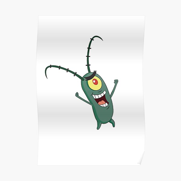 Plankton Cartoon Character Poster For Sale By Harrisarsal Redbubble 2588