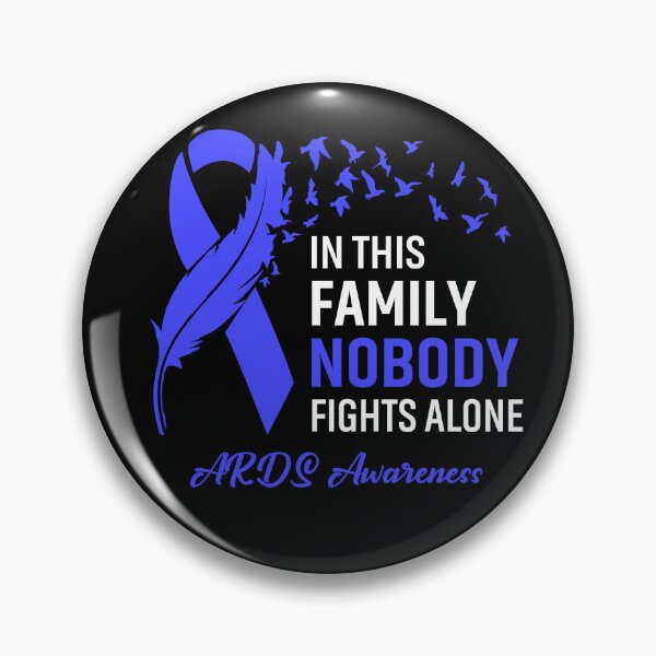 Item preview, In This Family Nobody Fights Alone ARDS Awareness Feather Ribbon designed and sold by frechettee.