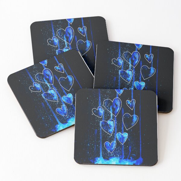 Item preview, Falling Blue Neon Hearts designed and sold by Dven-Clothes.