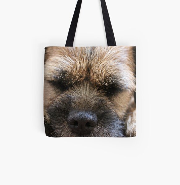 Border Terrier Gifts for Dog Lovers Whiskers & Paws All Over Print Tote Bag