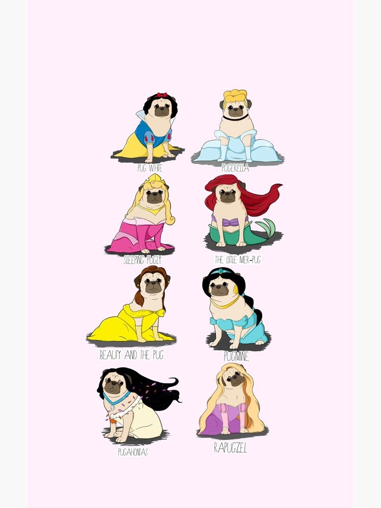 Pug Princesses by jennisney