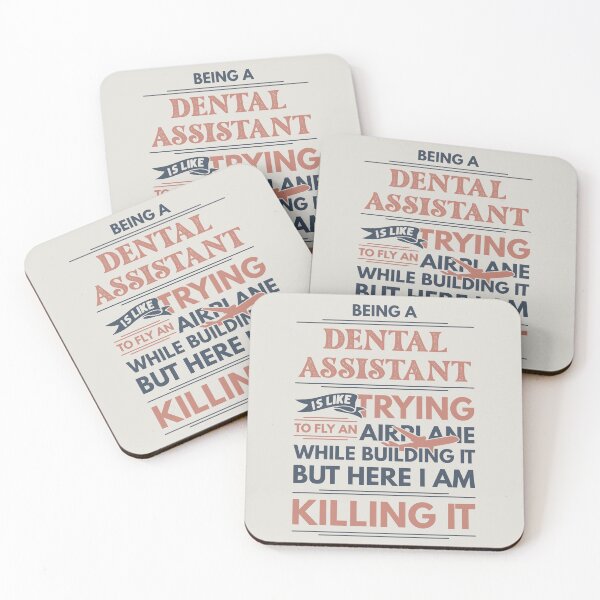 Item preview, Being A Dental Assistant Is Like Trying To Fly An Airplane While Building It But Here I Am Killing It Dental Assistant Quotes Dental Assistant Funny Gift idea Funny Dental Assistant Design designed and sold by Mmmm3344.