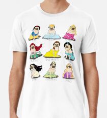 Camiseta premium para hombre Princesas Pug