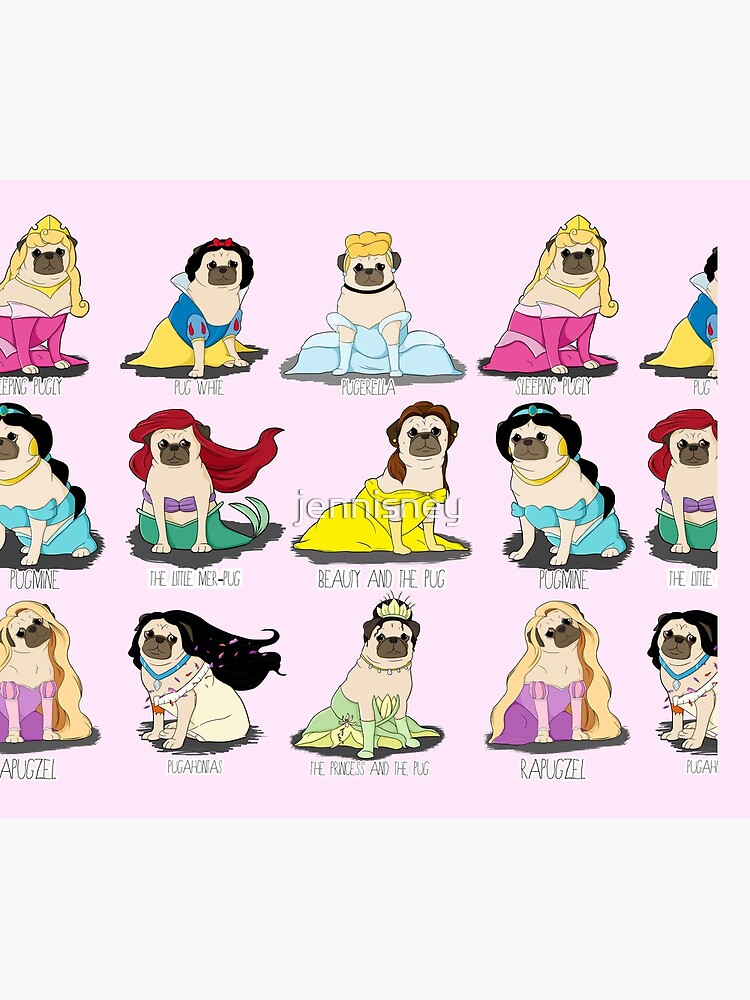 Pug Princesses by jennisney