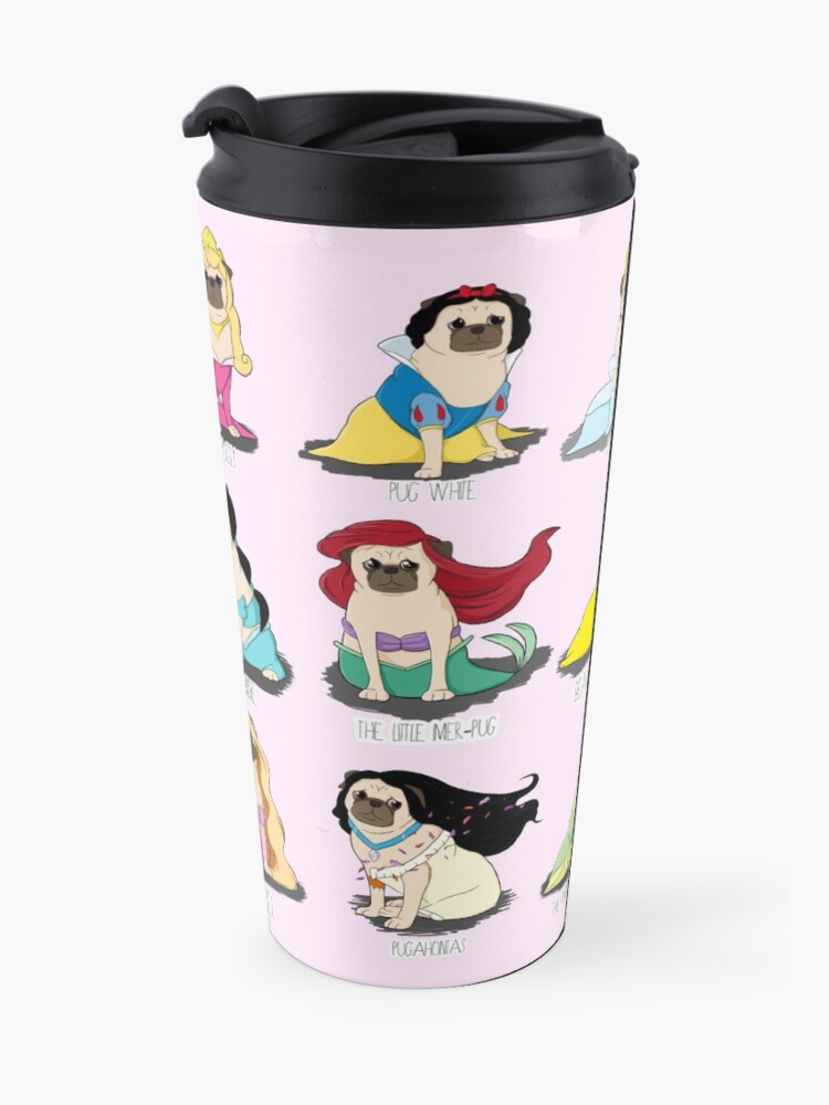 Alternate view of Pug Princesses Travel Coffee Mug