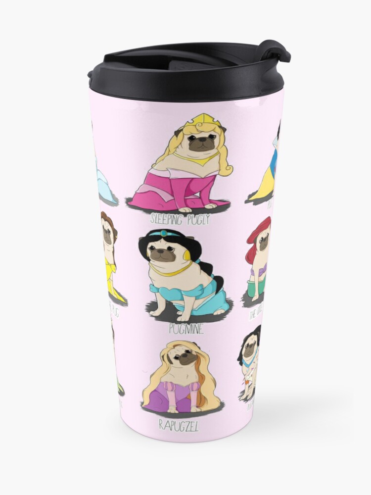Alternate view of Pug Princesses Travel Coffee Mug