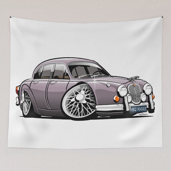 Item preview, Mark 2 Jag caricature for Marius designed and sold by car2oonz.