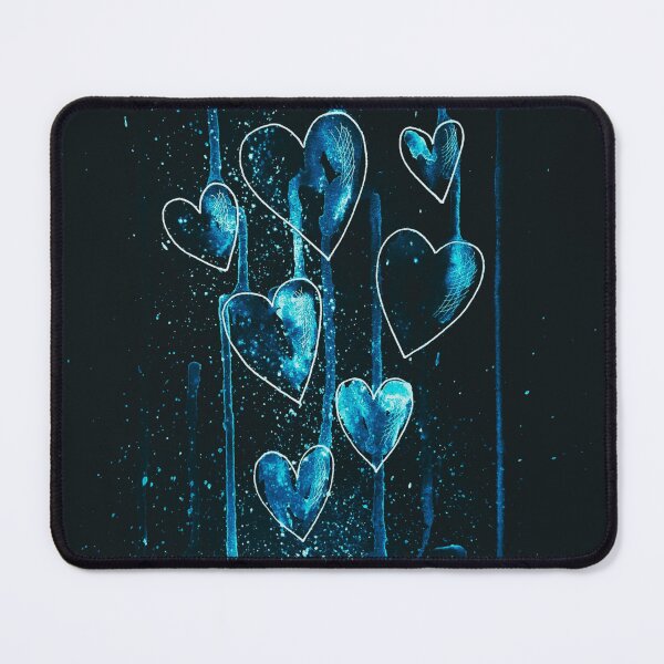 Item preview, Light Falling Blue Neon Hearts designed and sold by Dven-Clothes.