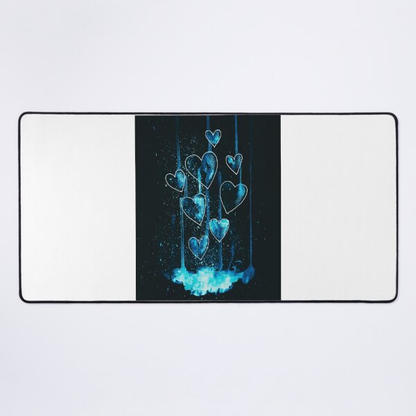 Item preview, Light Falling Blue Neon Hearts designed and sold by Dven-Clothes.