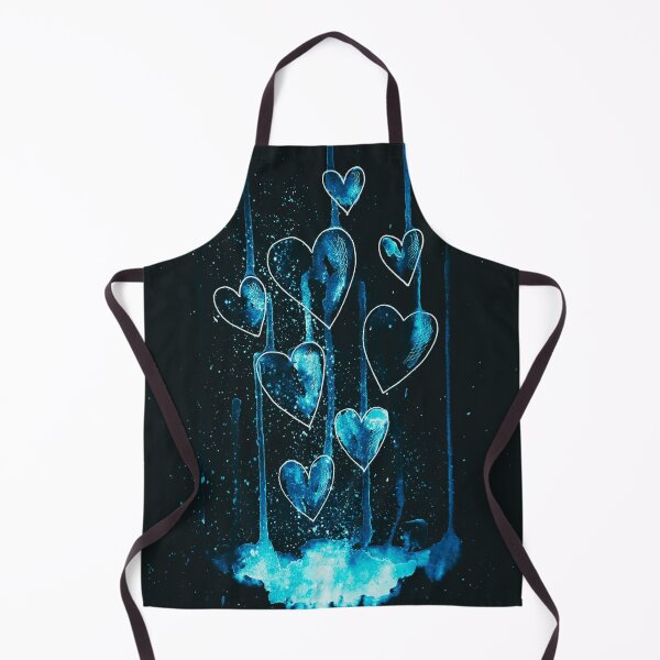Item preview, Light Falling Blue Neon Hearts designed and sold by Dven-Clothes.