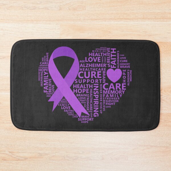 Item preview, Alzheimer Awareness Heart Purple Ribbon designed and sold by Colorful Designs.