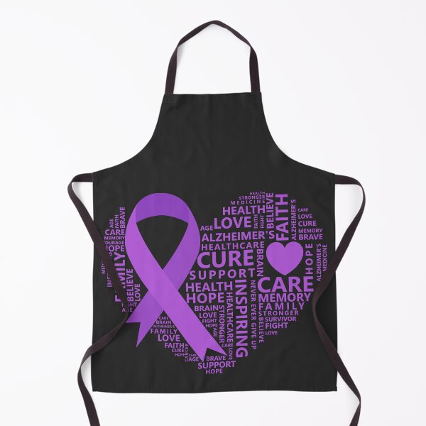 Item preview, Alzheimer Awareness Heart Purple Ribbon designed and sold by Colorful Designs.