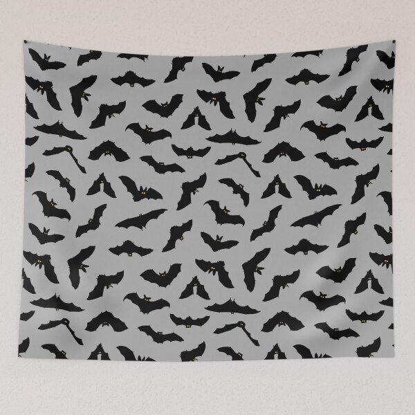 Item preview, Gray Halloween Bat Pattern designed and sold by Julie Erin Designs.