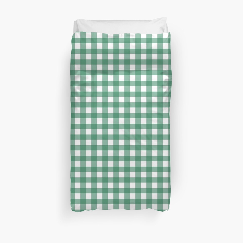 "Green Check Gingham Pattern" Duvet Cover by BlackStarGirl Redbubble