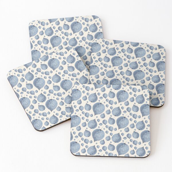 Item preview, Watercolor Dark Navy Leaves on a Light Yellow Background designed and sold by Victoria Riabov.
