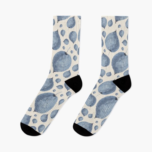 Item preview, Watercolor Dark Navy Leaves on a Light Yellow Background designed and sold by Victoria Riabov.