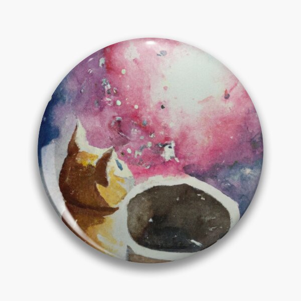 Item preview, Todd the Cat, gazing at the universe (Watercolor) designed and sold by thecatandkettle.