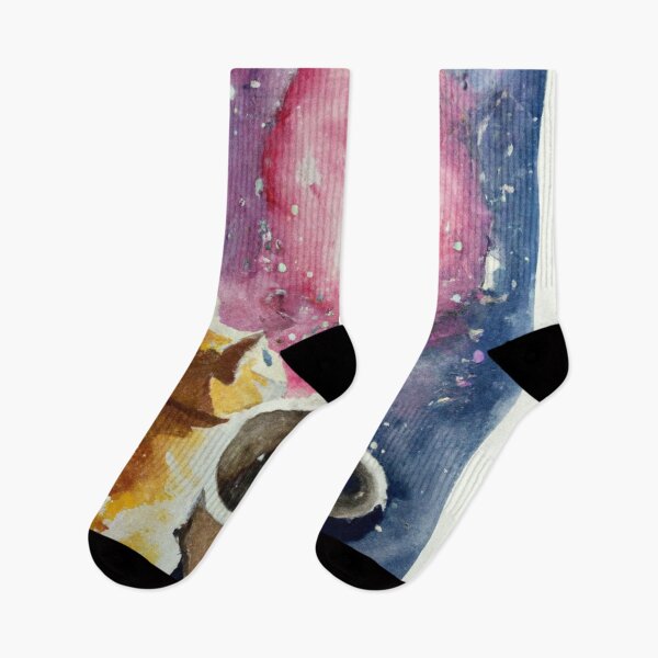 Item preview, Todd the Cat, gazing at the universe (Watercolor) designed and sold by thecatandkettle.
