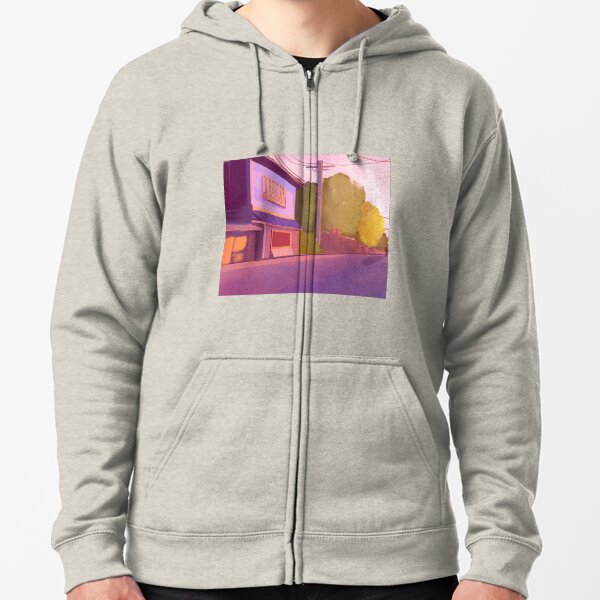house while the sun goes down aesthethic Zipped Hoodie