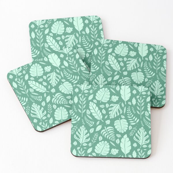 Item preview, Tropical leaves green designed and sold by apis-florea.