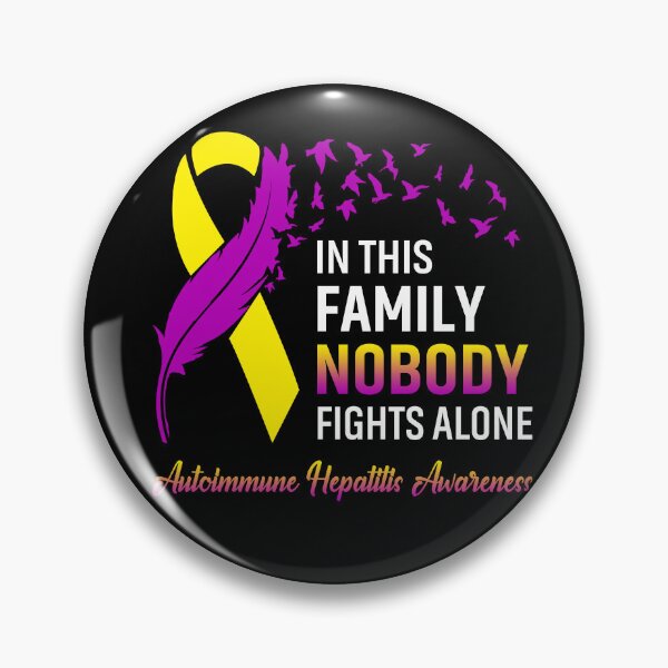 Item preview, In This Family Nobody Fights Alone Autoimmune Hepatitis Awareness Feather Ribbon designed and sold by frechettee.