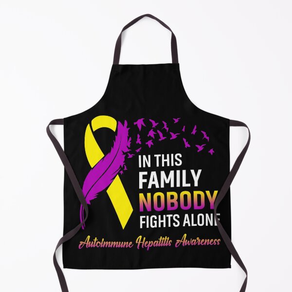 Item preview, In This Family Nobody Fights Alone Autoimmune Hepatitis Awareness Feather Ribbon designed and sold by frechettee.