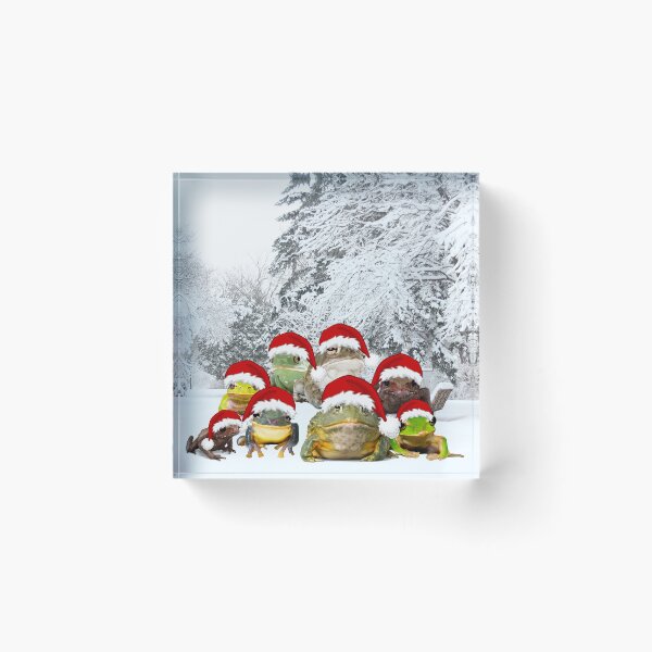 Item preview, Frog Christmas Snow Scene  designed and sold by Imemewell.