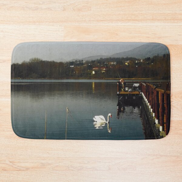 Item preview, Lake with swan and bridge landscape photography  designed and sold by marghe41.