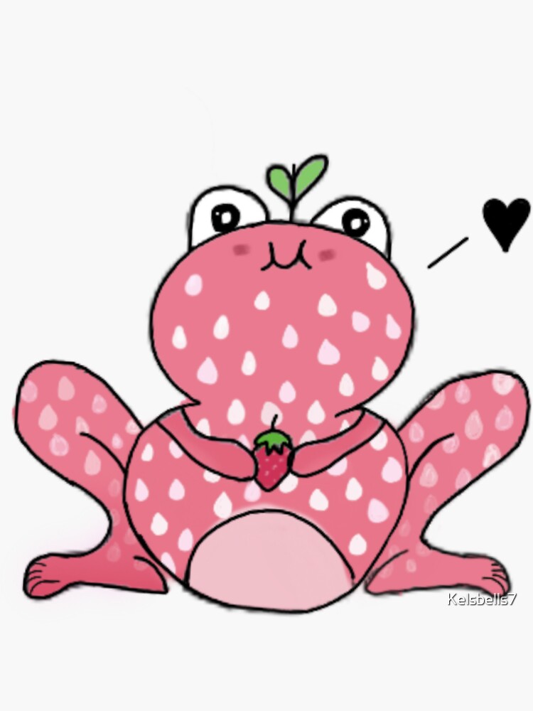 "Strawberry Frog" Sticker for Sale by Kelsbells7 Redbubble