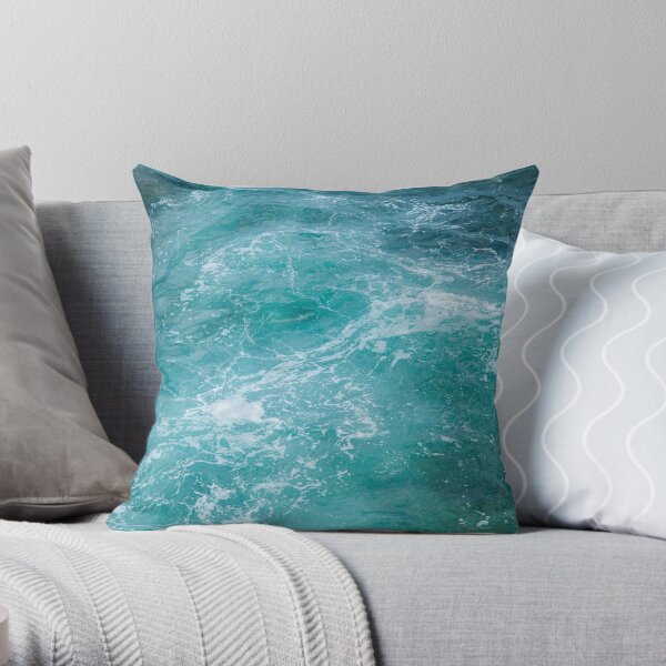 Jade Sea Throw Pillow