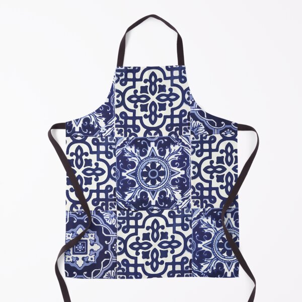 Item preview, Blue mandala mix print mexican talavera tiles modern interior azulejo design designed and sold by T-Mex.