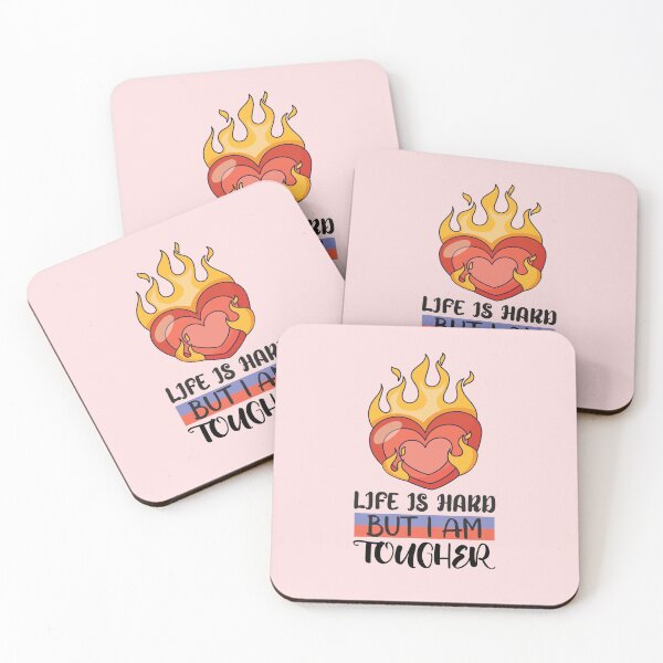 Item preview, Cute Burning Heart Life is Hard But I Am Tougher designed and sold by bolimj.
