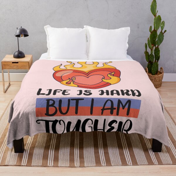 Item preview, Cute Burning Heart Life is Hard But I Am Tougher designed and sold by bolimj.