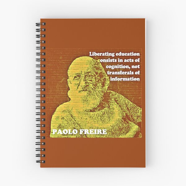 Item preview, Paolo Freire Pedagogy of the Oppressed Quote on Liberating Education Brown Yellow designed and sold by Tony Cisse.