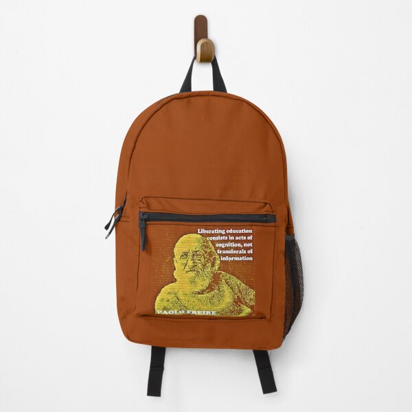 Item preview, Paolo Freire Pedagogy of the Oppressed Quote on Liberating Education Brown Yellow designed and sold by Tony Cisse.