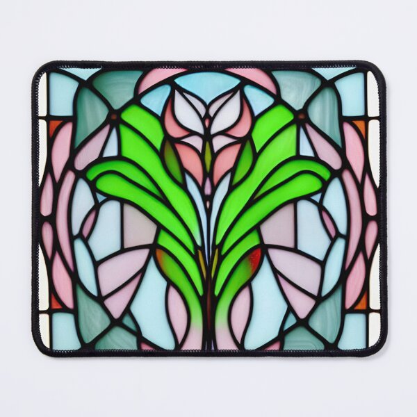 Item preview, Art Nouveau Stain Glass Window designed and sold by IlluminatedPage.