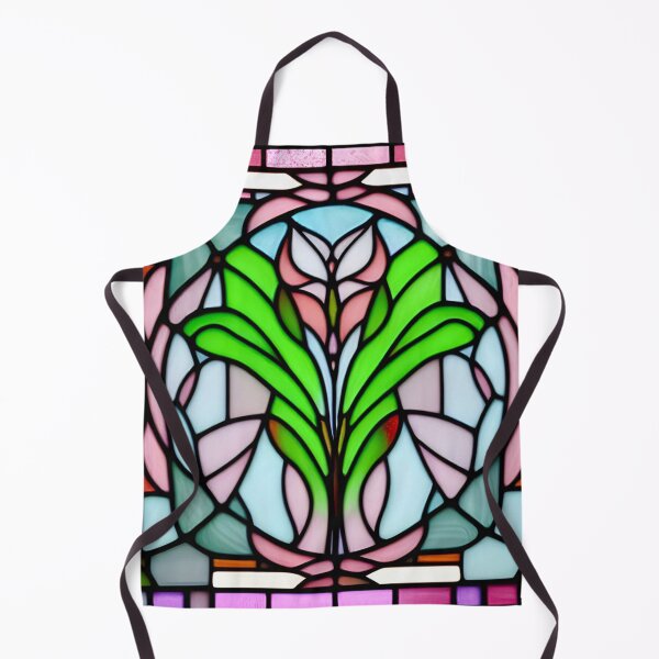 Item preview, Art Nouveau Stain Glass Window designed and sold by IlluminatedPage.