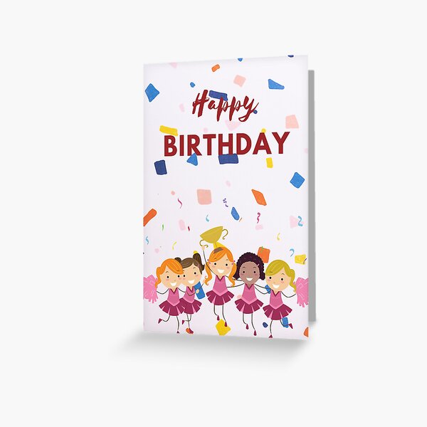 "Happy Birthday Cheerleader Cheerleader Card Birthday Cheer