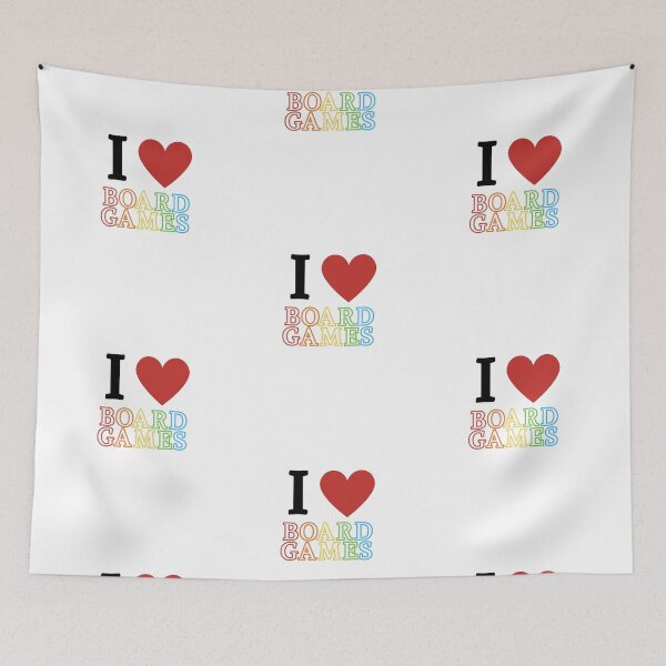 Item preview, Rainbow I Heart Board Games designed and sold by gamenighttees.