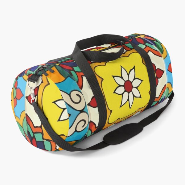 Item preview, Vibrant color flower mix print tiles mexican talavera modern interior design azulejo designed and sold by T-Mex.