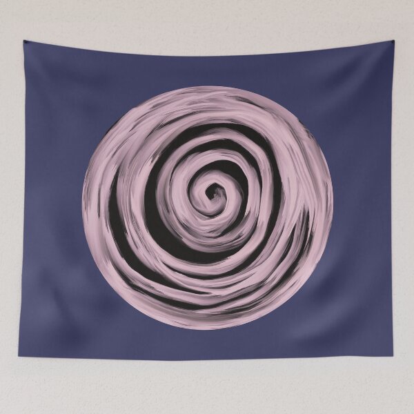 Item preview, Grungy Black & Pastel Pink Full Moon Illustration designed and sold by ZaraRoza.