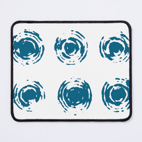 Item preview, Blue and white circle pattern. Original hand-drawn water drop ripples. Calm pastel blue trendy pattern in minimalistic style. designed and sold by ChrisiMM.