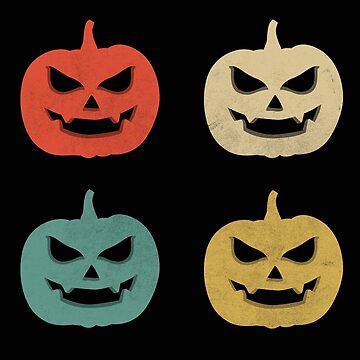 Pumpkin Horror Scary Face Halloween Party T-Shirt' Sticker