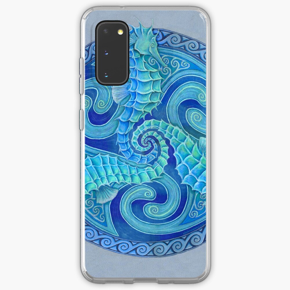 Seahorse Triskele Blue Celtic Mandala Case & Skin for Samsung Galaxy