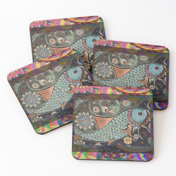 Item preview, Lovely Mosaic Goldfish Pattern Colorful Design designed and sold by EarthArtDesigns.
